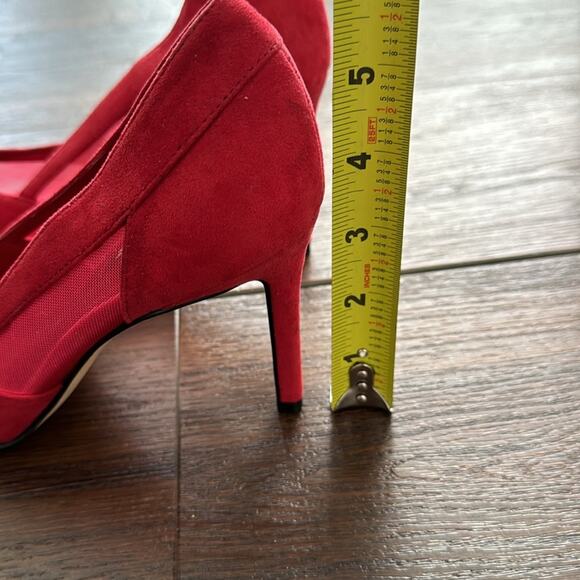 Nine West Evani NWOT Pointy Toe Faux Suede Heel Shoes with mesh detail. No Box - Picture 7 of 10